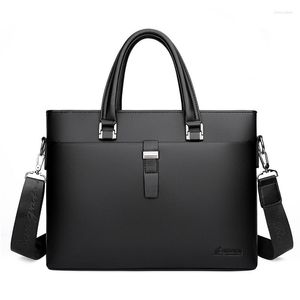 Aktentaschen Business Horizontale Männer Tasche Hohe Kapazität Laptop Handtasche Büro Männliche Schulter Messenger Luxus Tote