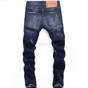 Mäns jeans designer kläder amires denim byxor amies mode märke pp mens skrapade lapp smala passform elastisk personlighet ungdom fötter tungt tvättad bdaktox