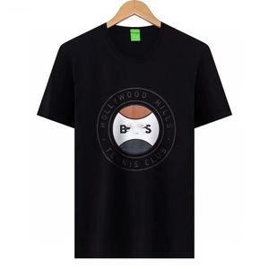 Bos t Shirt Erkek Giysileri Desinger Üst Mektup Desen Ön Arka Baskılı Çizgili Yuvarlak Boyun Tasarım Nefes Alabaç Pamuk Basit Çözük Erkekler Giyim Gömlekleri M 3XL