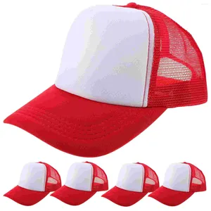 Bollmössor 5 st sublimerade baseballmössa DIY HATS BULK VÄRMEFRANSER Tom Polyester Summer Man