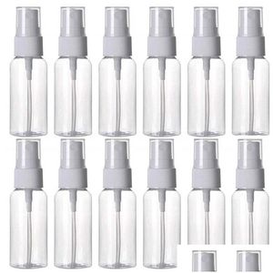 Förpackningsflaskor grossist 10 ml 20 ml 30 ml 50 ml 60 ml 80 ml 100 ml rese transparent per tom spray påfyllningsbar flaskan återanvändbar plast OTBO4