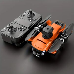 Brushless Helicopter RC Drone HD Dual Camera Optical Flow Localization Quadcopter Avoidance Obstacles UAV Foldable Drone-Orange