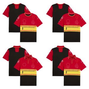 2023新しいF1フォーミュラワンレーシングチームメンズショートスリーフTシャツファンのためのカスタムワークウェア