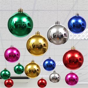 Juldekorationer 202530 cm stora ljusröda julbollar träddekorationer ornament sfärer jätte stora silverguld bollar bröllopstak dekor 230905