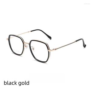 Sunglasses Frames 51mm Ultra Light Square Eyeglasses Frame For Men And Women Titanium Flexible Legs With TR90 Rim Eyewear Spectacles H2230H