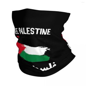 Berets Free Gaza Palestine Flag Arabic Bandana Neck Cover Printed Palestinian Mask Scarf Warm Balaclava Outdoor Sprots Men Women Adult