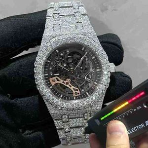 VV80 KLWD Wristwatch 2022 New Version ston Skeleton Watch PASS TT Mens diamonds Top quality Mechanical ETA movement Luxury Iced Out Sapphi
