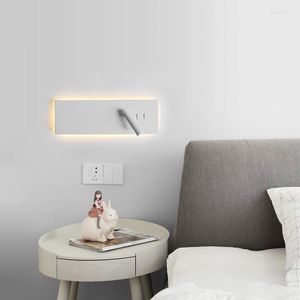 Wall Lamps Bedside Lamp For Bedroom Lighting LED Room Light Modern Indoor Headboard Recessed Reading Decor