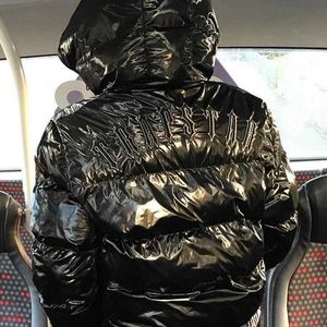 TOP Trapstar Coats Men Women Embroidery Shiny Black Irongate Jacket Detachable Hood High Quality Winter Jacket fsz