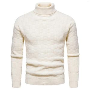 Męskie swetry krańce jacquard męski golf pullover SWEATER jesienne zima moda solidna kolorowy dzianin miękki ciepły menu kurtka męska