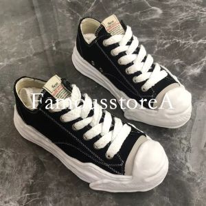 High Street MMY Zapatos Diseñador Entrenador Zapatos de lona con fondo grueso Mihara Hombres Zapatillas de deporte con cordones Yasuhiro Zapatos casuales para hombres Botas de mujer con caja