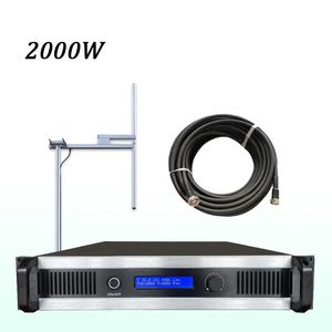 2-kW-FM-Sender mit 1-Bay-Antenne + 30 Meter 1/2-Zoll-Zuleitungskabel, 2000-W-FM-Radiosender-Kits