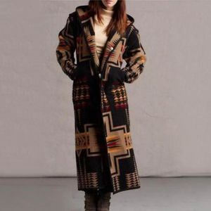 Womens Wool Blends Chic Lady Overcoat Hat Winter Coat Longe ärmar Eleganta Rich Colors Vintage 230905