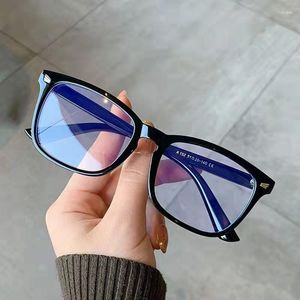 Solglasögon Blue Light Blocking Glasses Computer For Women and Men Simple Square Full Frame Gyeglass