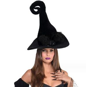 Party Hats Halloween Witch Wizard Hat Costume Headgear Devil Cosplay Props Decoration Accessories For Adult Women Men