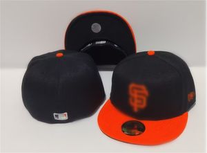 Designer Caps de alta qualidade Caps letra sf chapéus tampas de beisebol adulto pico plano para homens mulheres cheias fechadas ajustadas em tamanho 7- tamanho 8 s2