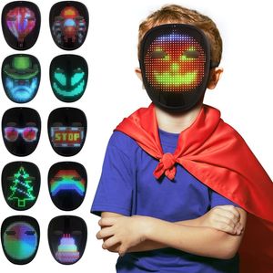 Maschere per feste Bambino Volto Trasformante Maschera LED Controllo dei gesti Purge Glow Mask Maschera illuminante più cool per Costume Cosplay Party Masquerade 230905