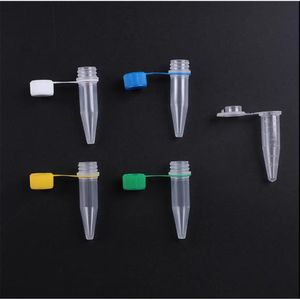 Zentrifugenröhrchen 1,5 ml, 500 Stück sterile Kunststoffröhrchen mit Schraubverschlüssen, Mikrozentrifugen-Kunststoff-Graduierung und Schreibmarkierungen, wissenschaftlicher Labortestbehälter