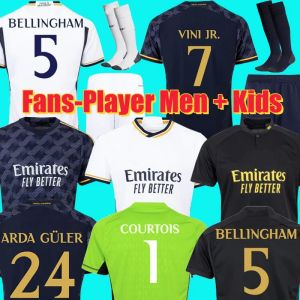 3XL 4XL 23 24 FANS Версия игрока ARDA GULER Футбольные майки VINI JR комплекты RODRYGO Camisetas de futbol REAL MADRIDS BELLINGHAM 2023 2024 детская футбольная рубашка вратарь