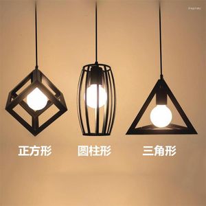 Pendant Lamps Wind Industrial Bar Hall Room Balcony Decoration Wrought Iron Lamp Act The Role Ofing Triangle Meals Chandeliers