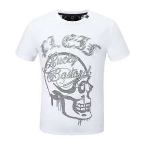 Hot Phillip Plain Men T Shirt Designer PP Crânio Diamante T-shirt Manga Curta Dollar Bear Tiger Marca Tee Crânios de Alta Qualidade T Shirt Tops P2141