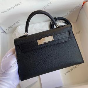 10a sacchetto di lusso a croce mini borsa grigio grigio sacchetto in pelle vera sella borsetta piccola donna cintura retrò mini19 cm designer di qualità specchio da design a mano personalizzabile sacchetti