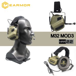 Tactical Earphone EAOR M32 MOD3 Tactical Headset Anti Noise Headphones Military Aviation Communication Shooting Earphone 230906