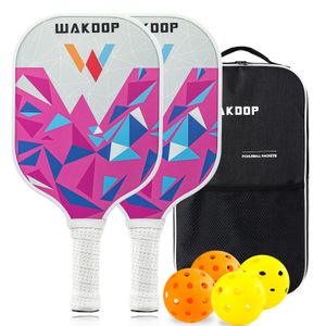 Squash Racquets Pickleball Paddle Set Carbon Pickleball Racket Set of 2 Rackets and 4 Pickleballs Balls Pickleball Racquet with Portable Bag 230906