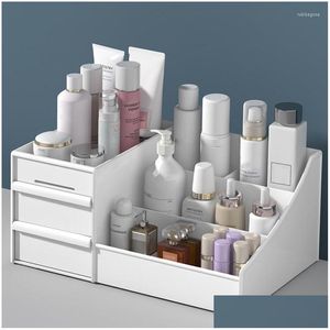 Caixas de armazenamento caixas de grande capacidade organizador de cosméticos caixa de jóias acabamento skincare desktop batom papelaria prateleira de plástico dhy9g