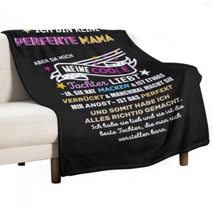 Decken Not A Perfect Mom Daughter Saying Throw Blanket Sofa Decorative Hair Plaid On The
