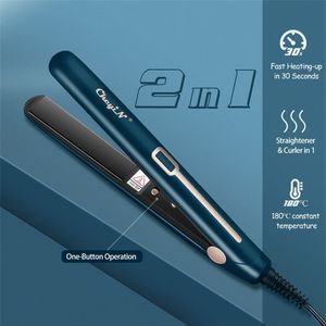 Hair Straighteners CkeyiN Mini Flat Iron 2 in 1 Straightener and Curler Portable Straightening Constant Temperature Styler 230906