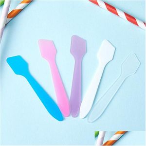 Altri materiali di imballaggio per la spedizione Mini plastica usa e getta piccola crema per il viso cucchiaio maschera per il viso bastone cosmetico Spata Scoop B Otq9C