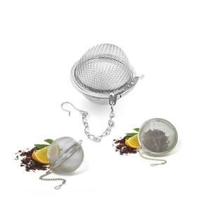 Rostfritt stål teinfusör 4,5 cm / 5,5 cm / 7 cm / 9 cm te potten infusers sfär mesh te silarbollar 100 st