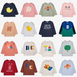 Hoodies Moletons 2023 Bobo Outono Crianças Menina Camisetas Criança Bebê Meninas Meninos Manga Longa Camiseta Roupas Cartoon Imprimir Casual Crianças Tees 230906