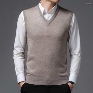 Men's Vests 2023 Autumn And Winter Cashmere Sweater Vest V-neck Large Size Loose Knitted