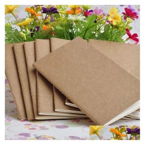 Blocos de notas Atacado Kraft Brown Unlined Travel Journals Notebook Soft White Notebooks para viajantes estudantes e escritório Sketchbook Dr Otamj