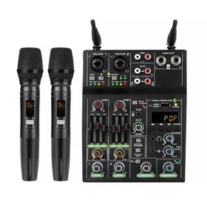 Mikrofone, Konsole, Mixer, Audio 4, ausgestattet mit zwei Mikrofonen, kabelgebunden, Bluetooth, K-Song-Karaoke, UF4, M, BT, UHF, Länge 230905