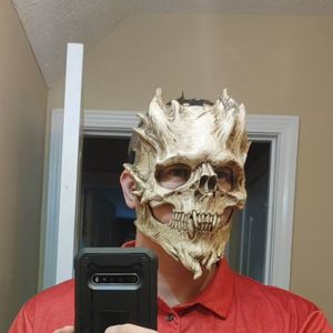 Party Masks Halloween Horror Skull Mask Cosplay Masquerade Costume Props vuxen full ansikte latex mask hjälm halloween skalle kostym krigare 230906