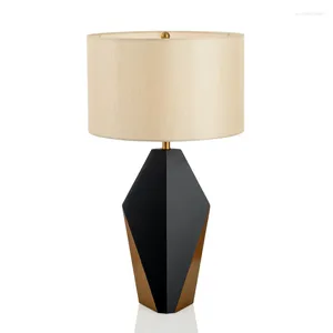 Table Lamps Modern Black For Bedroom Living Room Bedside Lamp Stand Desk Light Fixtures Led Standing Lights Home Decoration