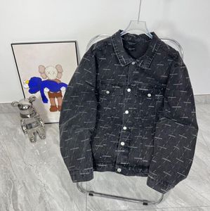 Marca de luxo impressa jaquetas masculinas tela de bala letras impressas bb denim jaqueta retro clássico masculino breasted casacos soltos casais cardigan tops roupas de jaqueta feminina