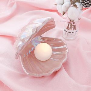 Night Lights Fantasy Ceramic Shell Pearl Lamp Bedroom Decor Light Novelty Lighting Fairy For Girl Home Decoration Bedside