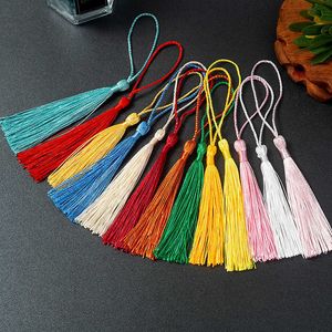 10 pçs 14cm poliéster franja borla costura cortinas acessórios diy chaveiro tiras de celular pingente borlas para fazer jóias