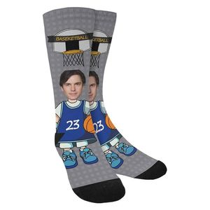 Costom Gesichtssocken mit Bild, personalisierte, lustige Foto-Socken, individuelle Neuheits-Crew-Socken, Geschenke für Männer und Frauen