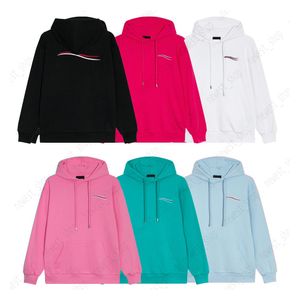 Tasarımcı Erkek Plus Hoodies Paris Europe Sweatshirt Lüks siyah beyaz kırmızı mavi kapüşonlu paris dalga çizgili sıradan sokak kıyafeti gevşek çekme tırnağı kıyafetleri