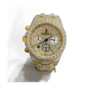Orologio con diamanti Hip Hop Taglio rotondo di tutte le dimensioni Personalizza Orologio con diamanti naturali fatti a mano per orologio con diamanti da uomo