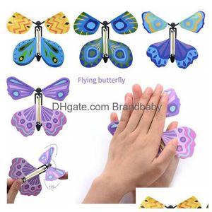 Nowy magiczny motyl latający Zmiana z pustymi rękami Dom Props Tricks CCA6799 1000pcs Drop dostawa DHH9x