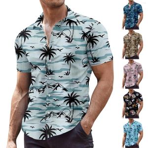 Men's Casual Shirts Easter Printed Summer Loose Fashion Short-sleeved Shirt Top Breathable Hygroscopic Clothes For Men Ropa Hombre