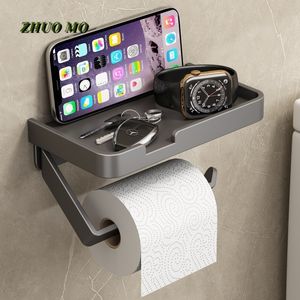 Storage Holders Racks Non punching toilet tissue holder For Home WC Shelf Bathroom Waterproof kitchen Paper Holder Accessories 230906