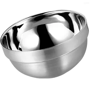 Dinnerware Sets Reusable Serving Bowl Metal Convenient Salad Stainless Steel Mixing Noodle Soup Bowls