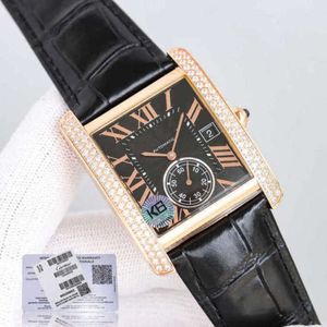 디자이너 시계 남성용 탱크 오토 시계 화이트 다이얼 날짜 OEOY 고품질 기계 운동 uhr montre carter luxe with box